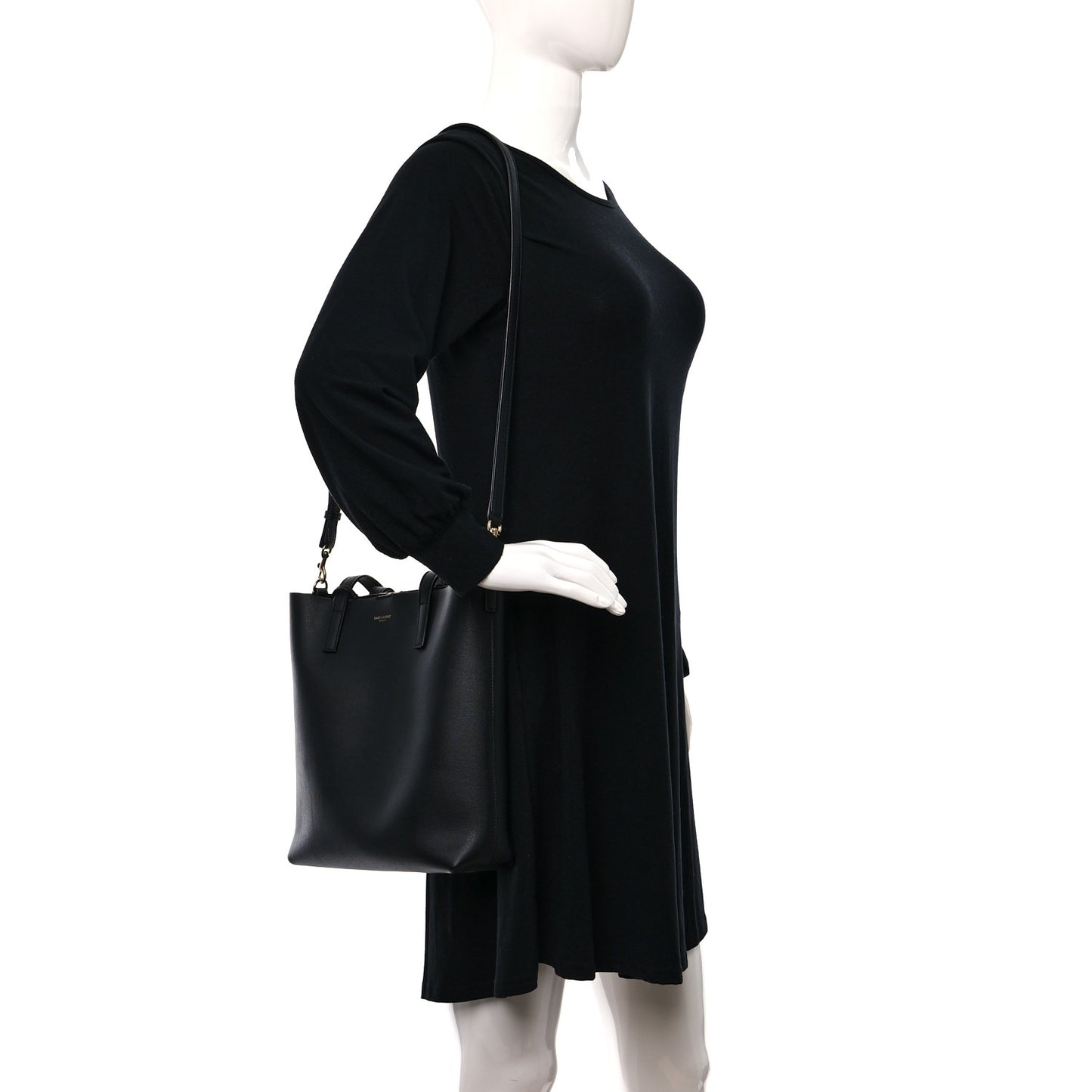 Calfskin Toy Shopping Tote Black
