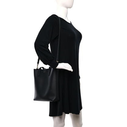 Saint Laurent Calfskin Toy Shopping Tote Black 2 of 9