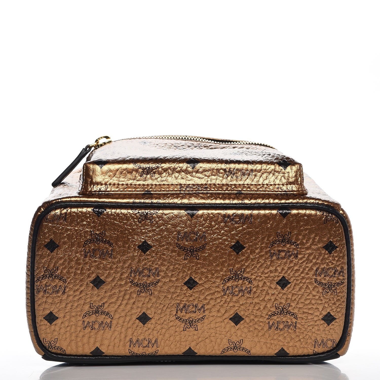 MCM Metallic Visetos Small Stark Backpack Gold 5 of 15
