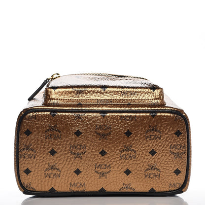 MCM Metallic Visetos Small Stark Backpack Gold 5 of 15