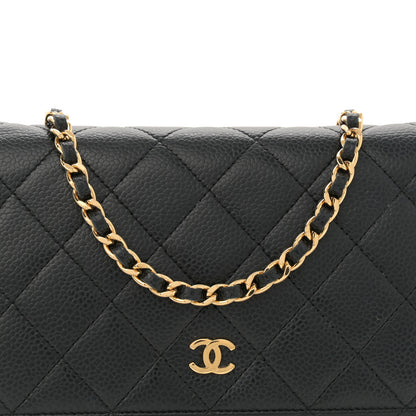 Chanel Caviar Quilted Wallet on Chain WOC Black 8 of 15