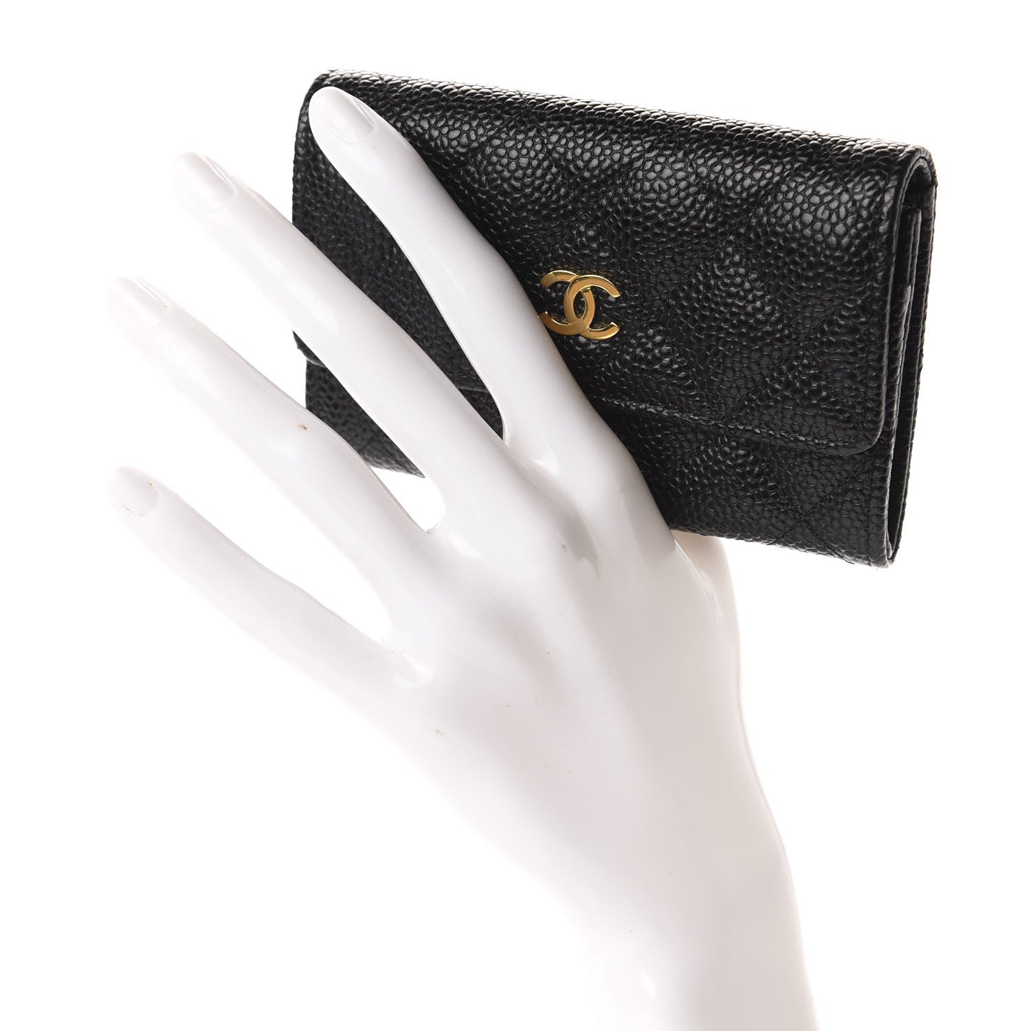 Chanel Caviar Quilted Flap Card Holder Black 2 of 9