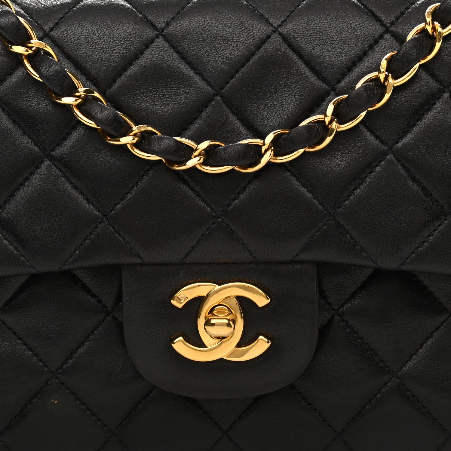 Chanel Lambskin Quilted Small Double Flap Black 9 of 12
