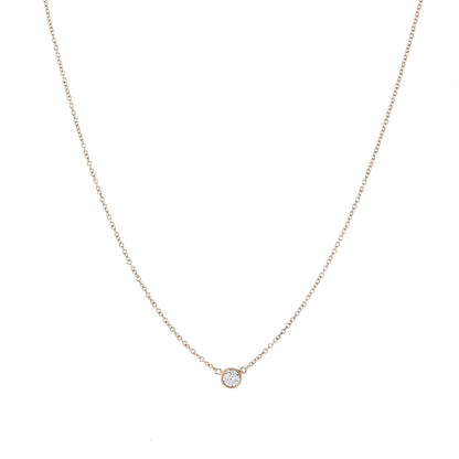 Tiffany 18K Yellow Gold Diamond .14ct Elsa Peretti Diamonds by the Yard Pendant Necklace 1 of 6