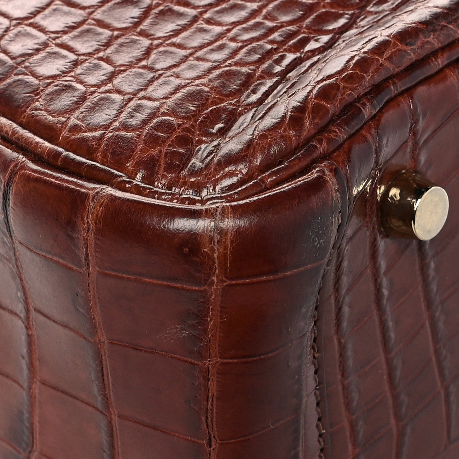 Hermes Matte Niloticus Crocodile Lindy 30 Miel 8 of 15