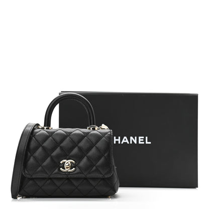 Chanel Caviar Quilted Extra Mini Coco Handle Flap Black 11 of 11
