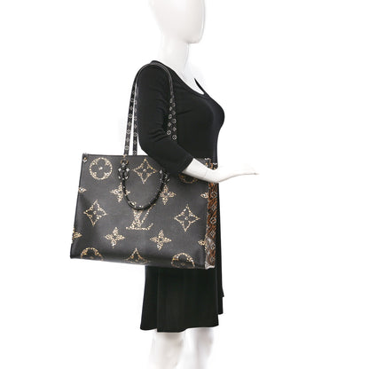 Louis Vuitton Monogram Giant Jungle Onthego GM Black 2 of 14