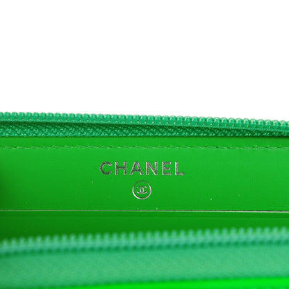 Chanel Patent Quilted Small Boy Zip Around Wallet Green 6 of 8