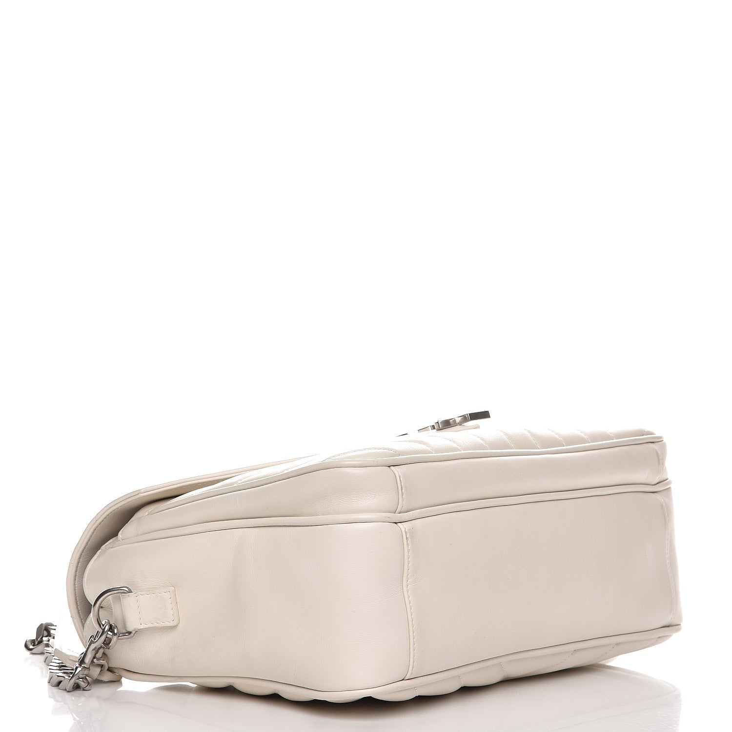 Saint Laurent Calfskin Y Quilted Monogram Loulou Shoulder Bag Porcellana 5 of 11