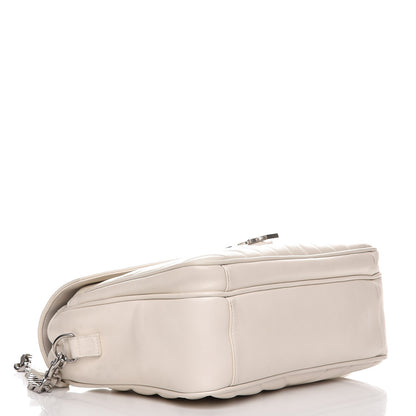 Saint Laurent Calfskin Y Quilted Monogram Loulou Shoulder Bag Porcellana 5 of 11