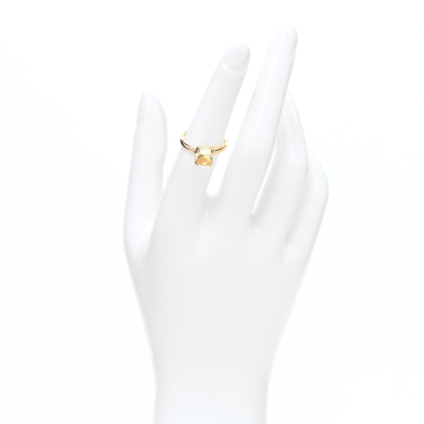 18K Yellow Gold Citrine 7mm Paloma Picasso Sugar Stacks Ring 53 6.25
