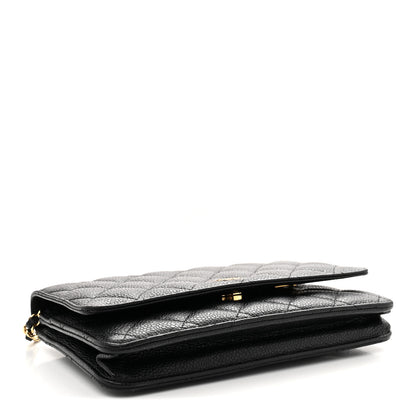 Chanel Caviar Quilted Wallet On Chain WOC Black 4 of 11