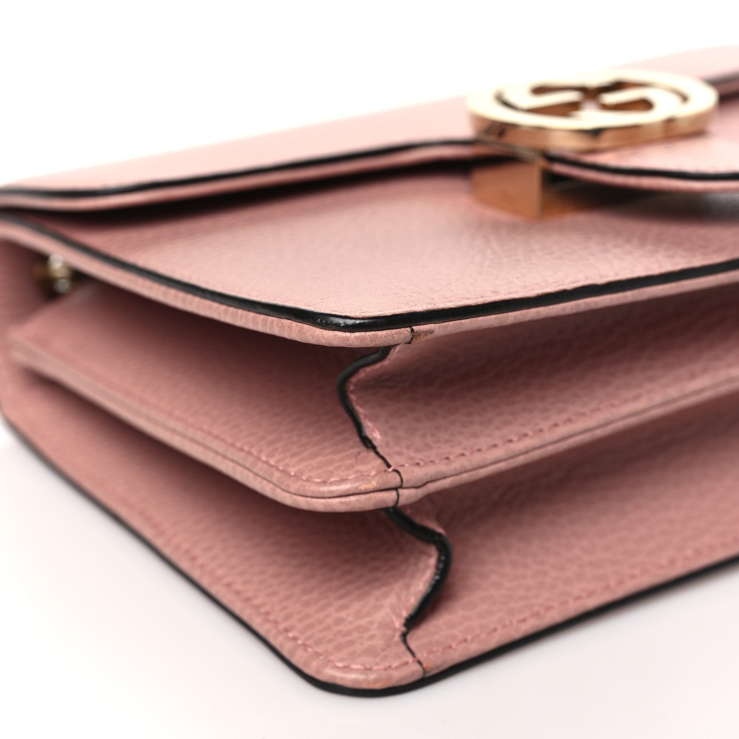 Gucci Dollar Calfskin Small Interlocking G Shoulder Bag Soft Pink 8 of 9