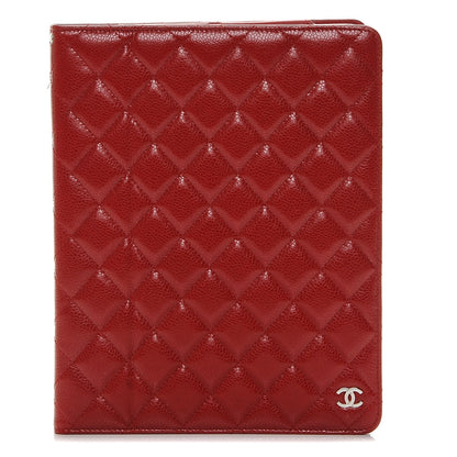 Chanel Caviar Quilted iPad Case Red 1 of 9