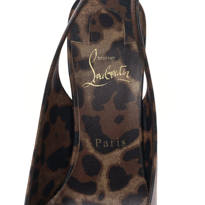 Christian Louboutin Calfskin Leopard Kate Slingback 85 Pumps 39.5 Brown 7 of 8