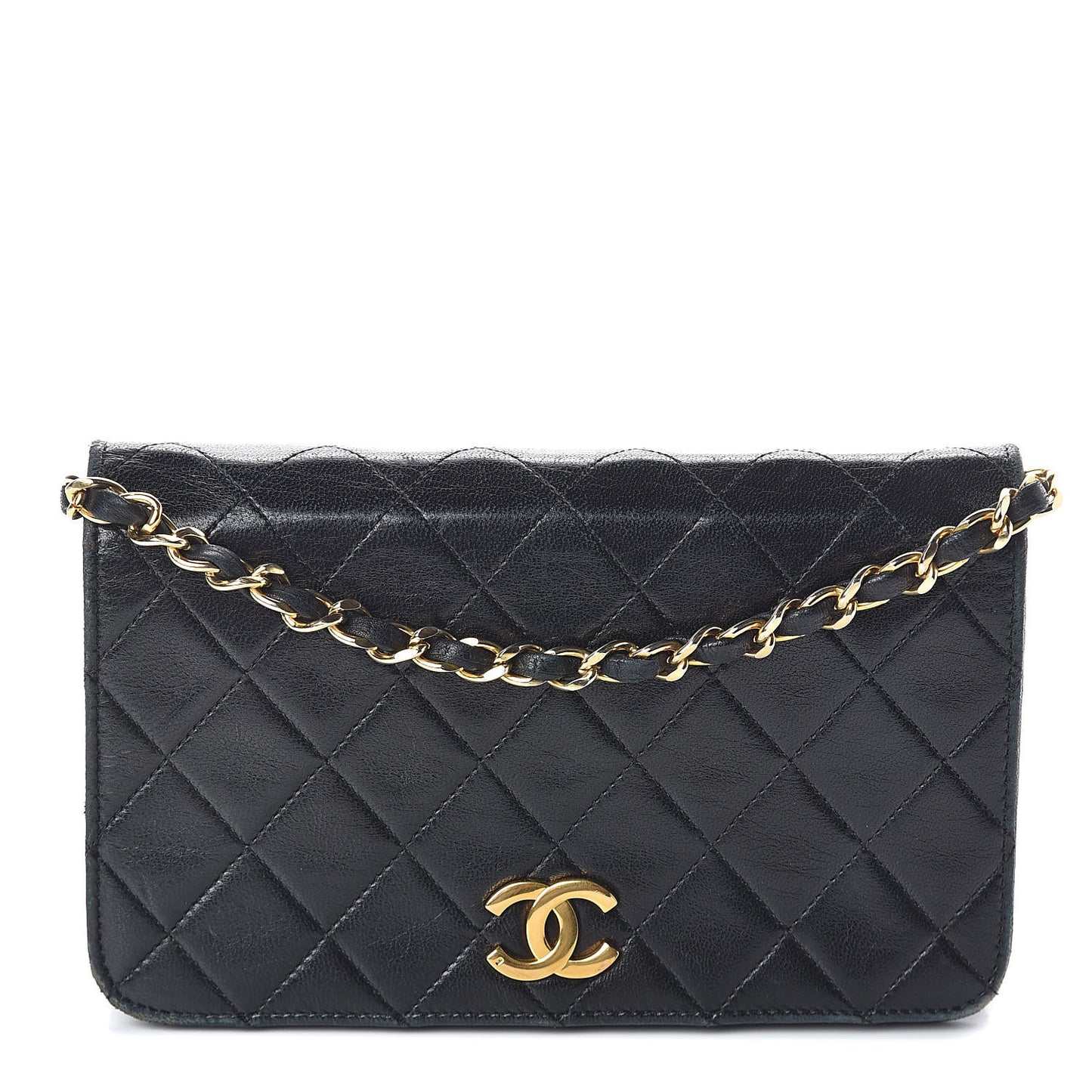 Lambskin Quilted Mini Flap Black