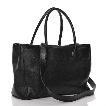 Chanel Calfskin Cerf Executive Shopper Tote Black 4 of 13
