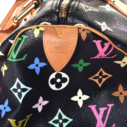 Louis Vuitton Monogram Multicolor Speedy 30 Black 6 of 10