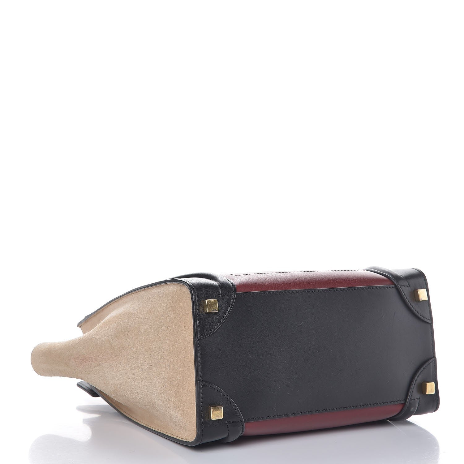 Celine Smooth Calfskin Nubuck Micro Tri-Color Luggage Rust 4 of 6