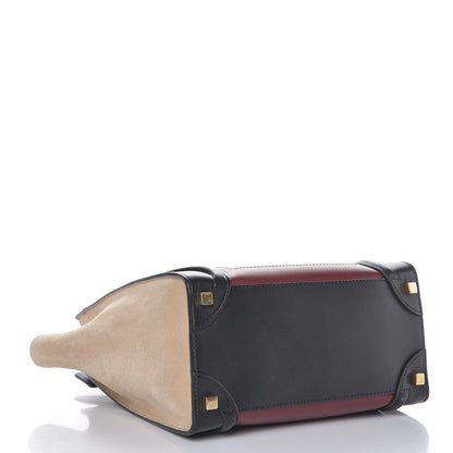 Celine Smooth Calfskin Nubuck Micro Tri-Color Luggage Rust 4 of 6