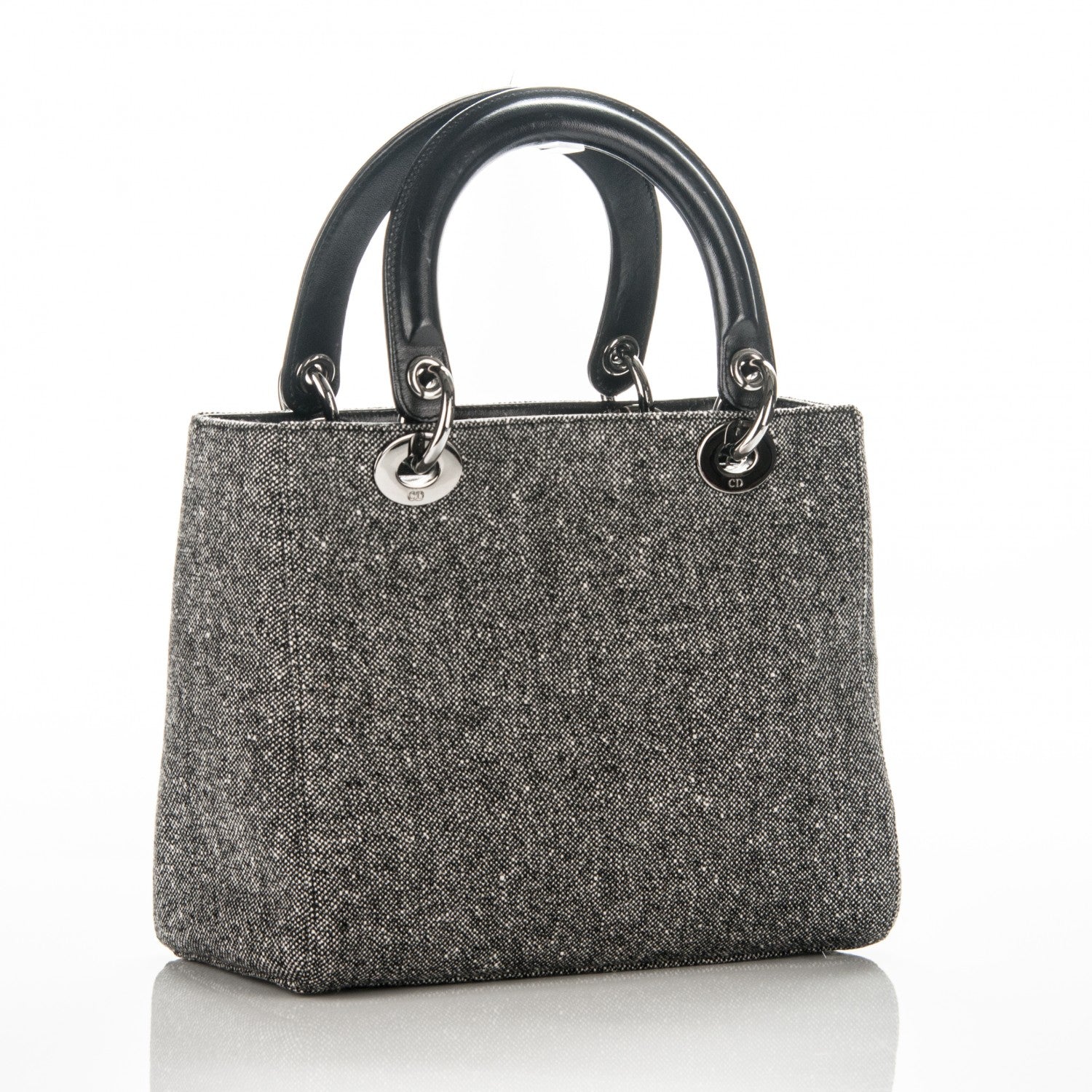 Christian Dior Tweed Medium Lady Dior Black 3 of 7