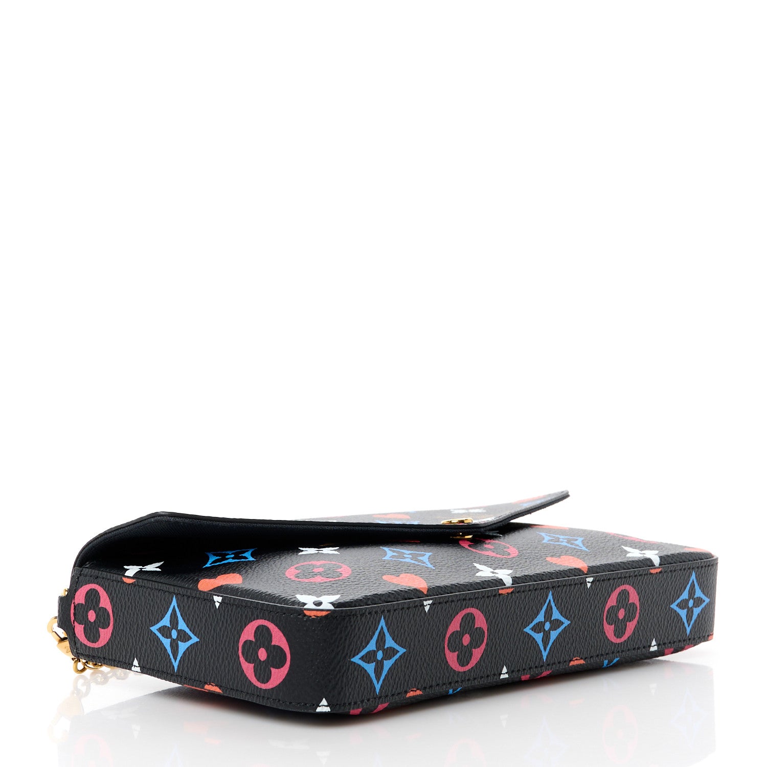 Louis Vuitton Game On Felicie Chain Wallet Black 5 of 15
