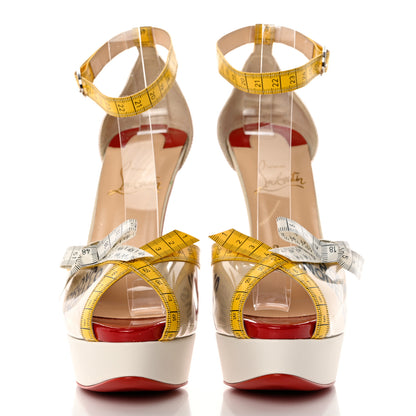 Christian Louboutin PVC Patent Ruban Calfskin Metricathy 150 Pumps 37 Transparent Yellow 2 of 10