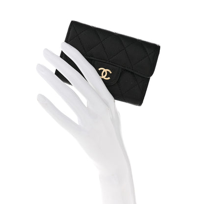 Chanel Caviar Quilted Classic 4 Key Holder Wallet Black 2 of 9
