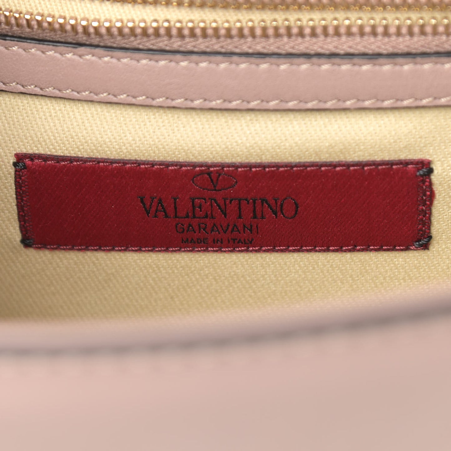 Vitello Small Glam Lock Rockstud Flap Poudre