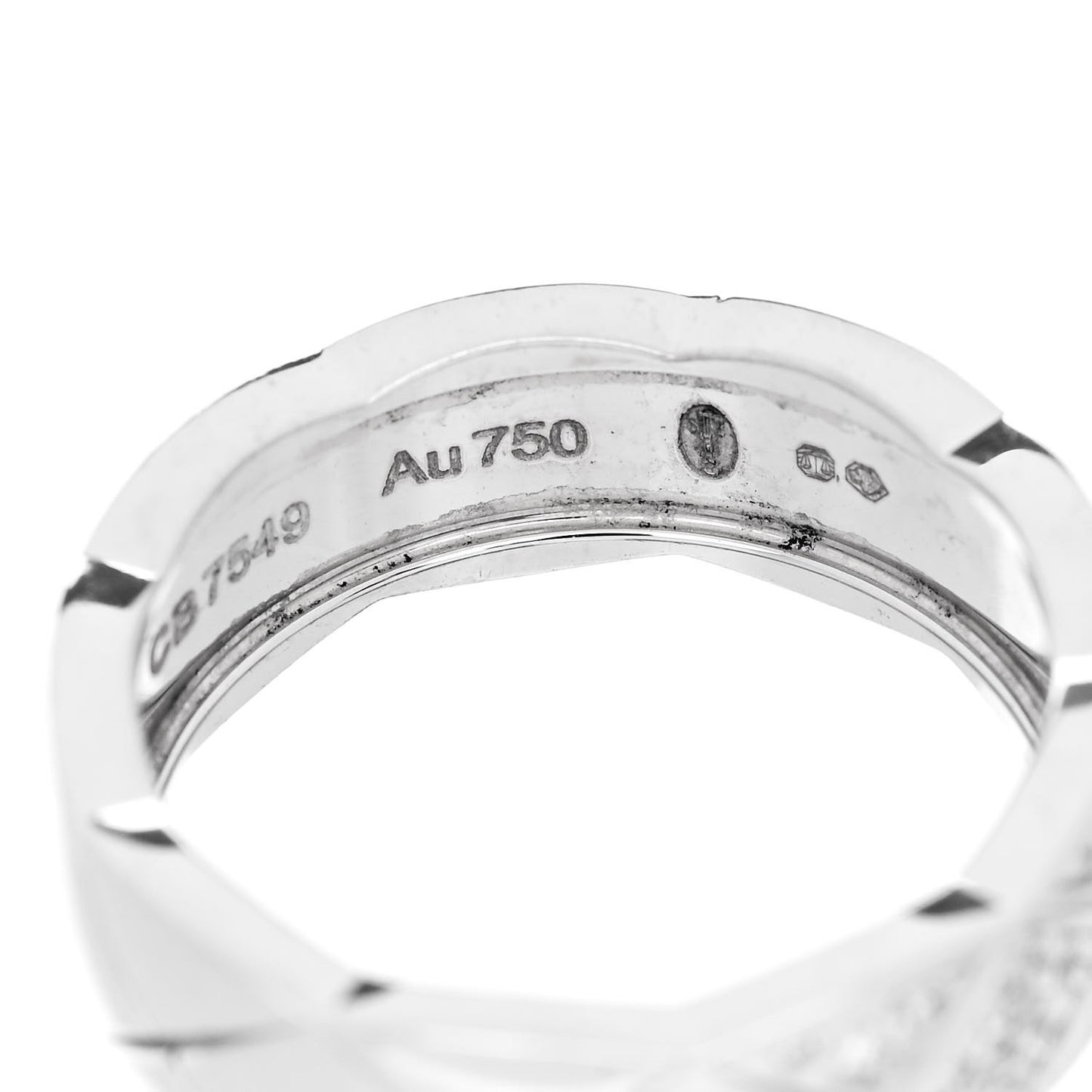 18K White Gold Diamond Small Coco Crush Ring 54 7