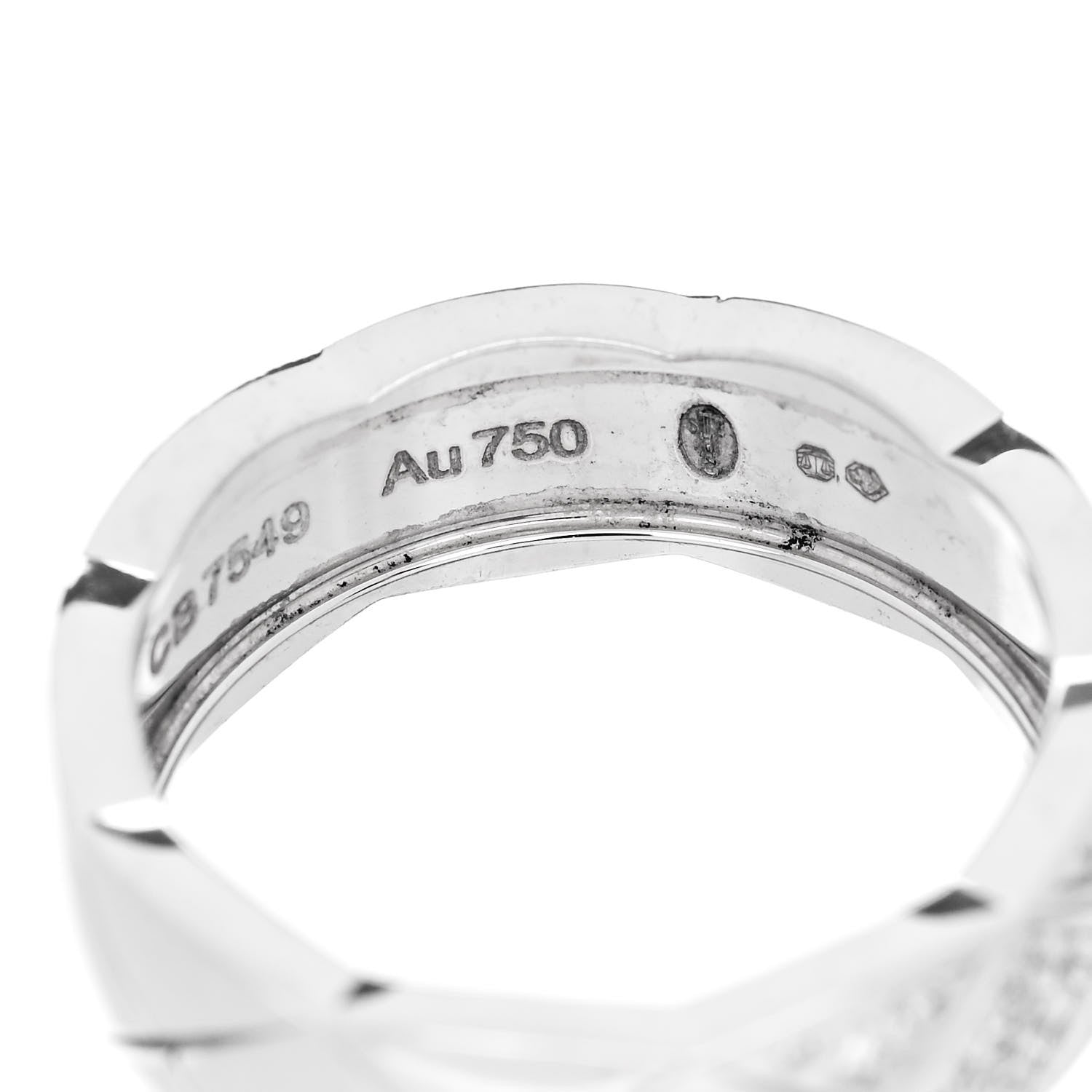 Chanel 18K White Gold Diamond Small Coco Crush Ring 54 7 5 of 6