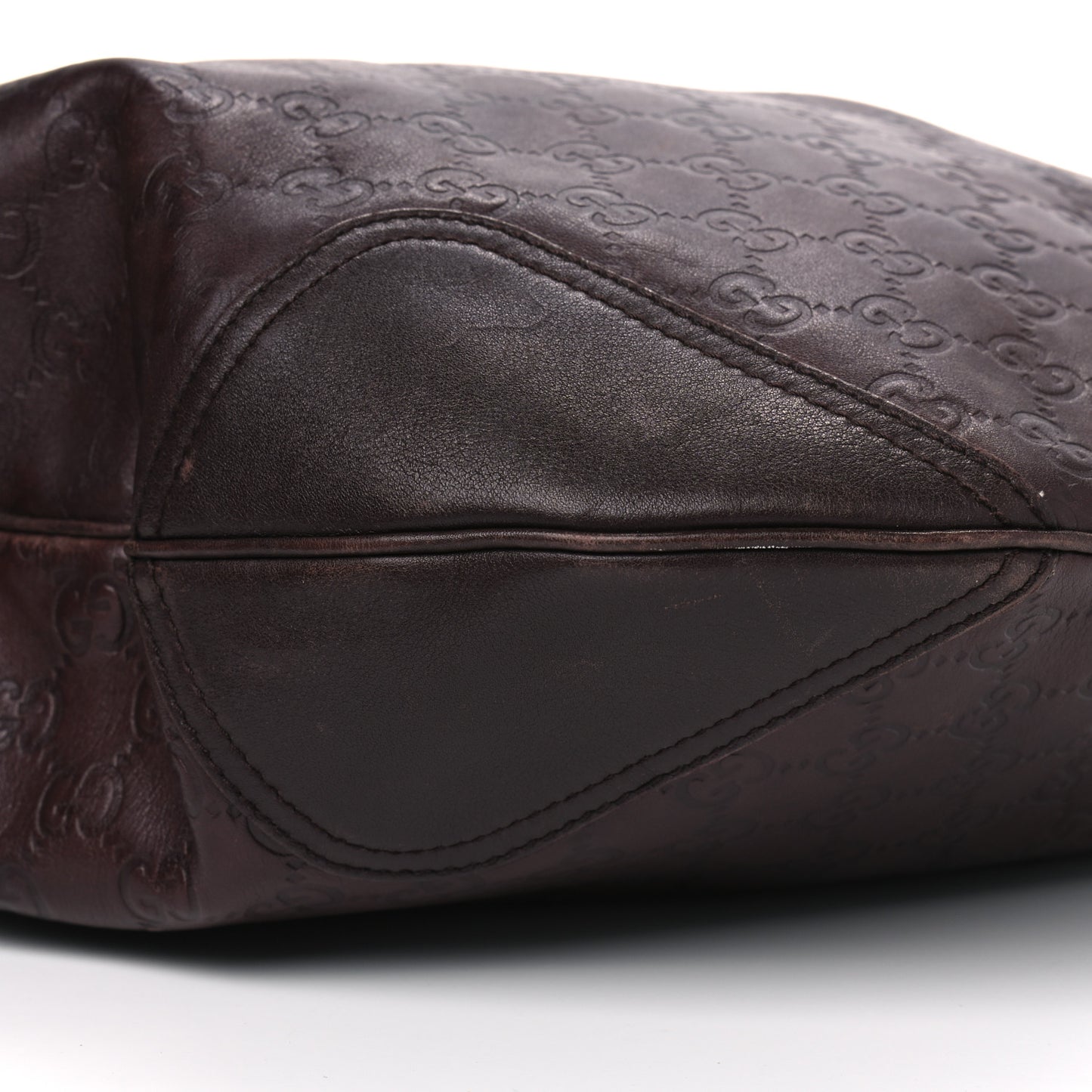 Guccissima Large Princy Hobo Dark Brown