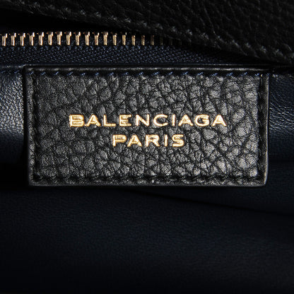 Balenciaga Grained Calfskin M Tube Round Tote Black 7 of 9