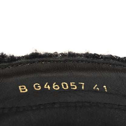 Chanel Iridescent Wool Tweed Lambskin CC Mules 41 Black 6 of 9