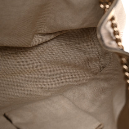 Gucci Metallic Pebbled Calfskin Medium Soho Chain Shoulder Bag Golden Beige 12 of 13