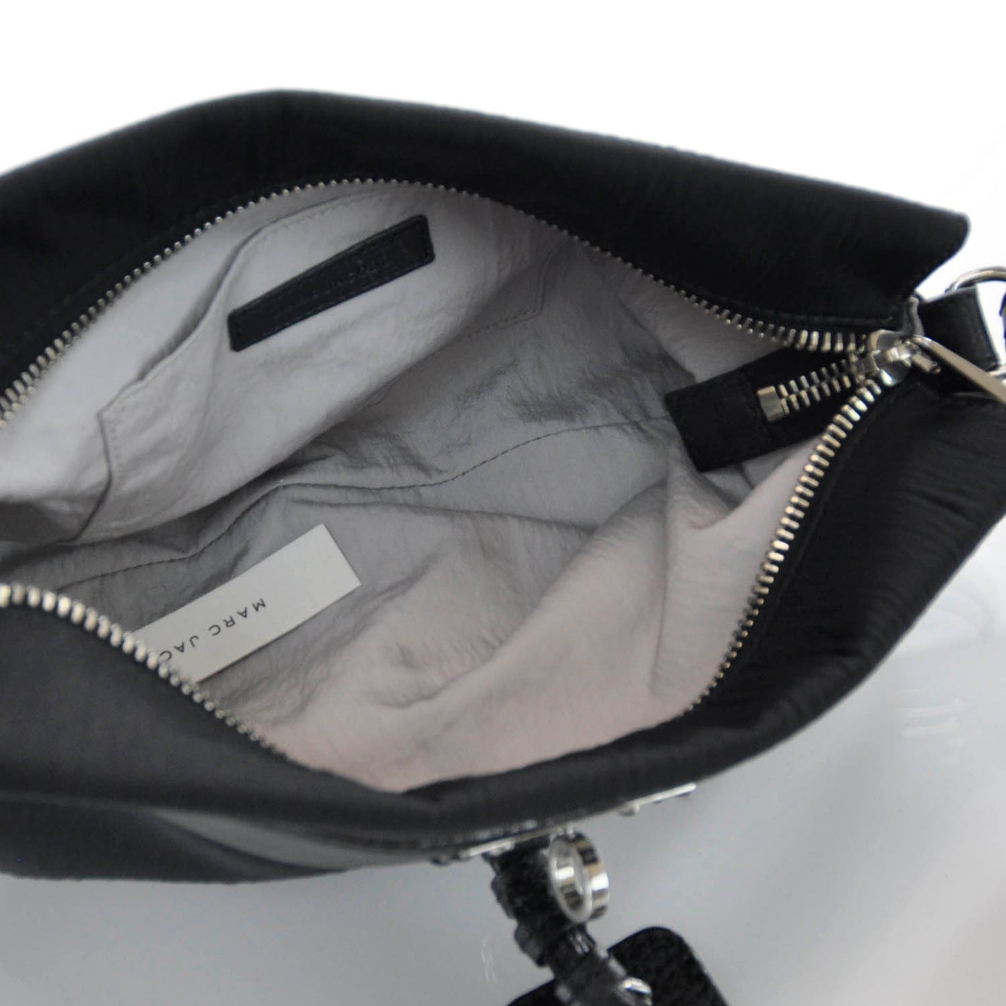 Nylon Lucky Love Oversized Clutch Bag Black