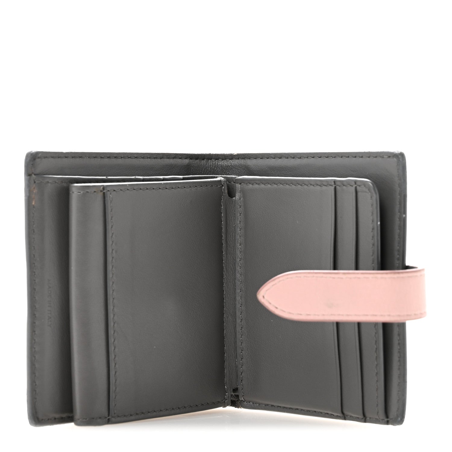Celine Grained Calfskin Medium Multifunction Strap Wallet Grey Vintage Pink 5 of 11