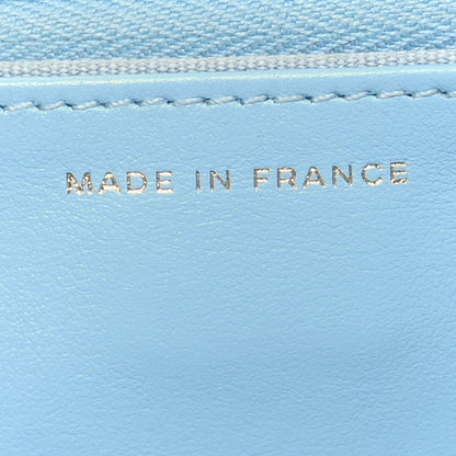 Chanel Caviar Quilted Wallet on Chain WOC Light Blue 7 of 13