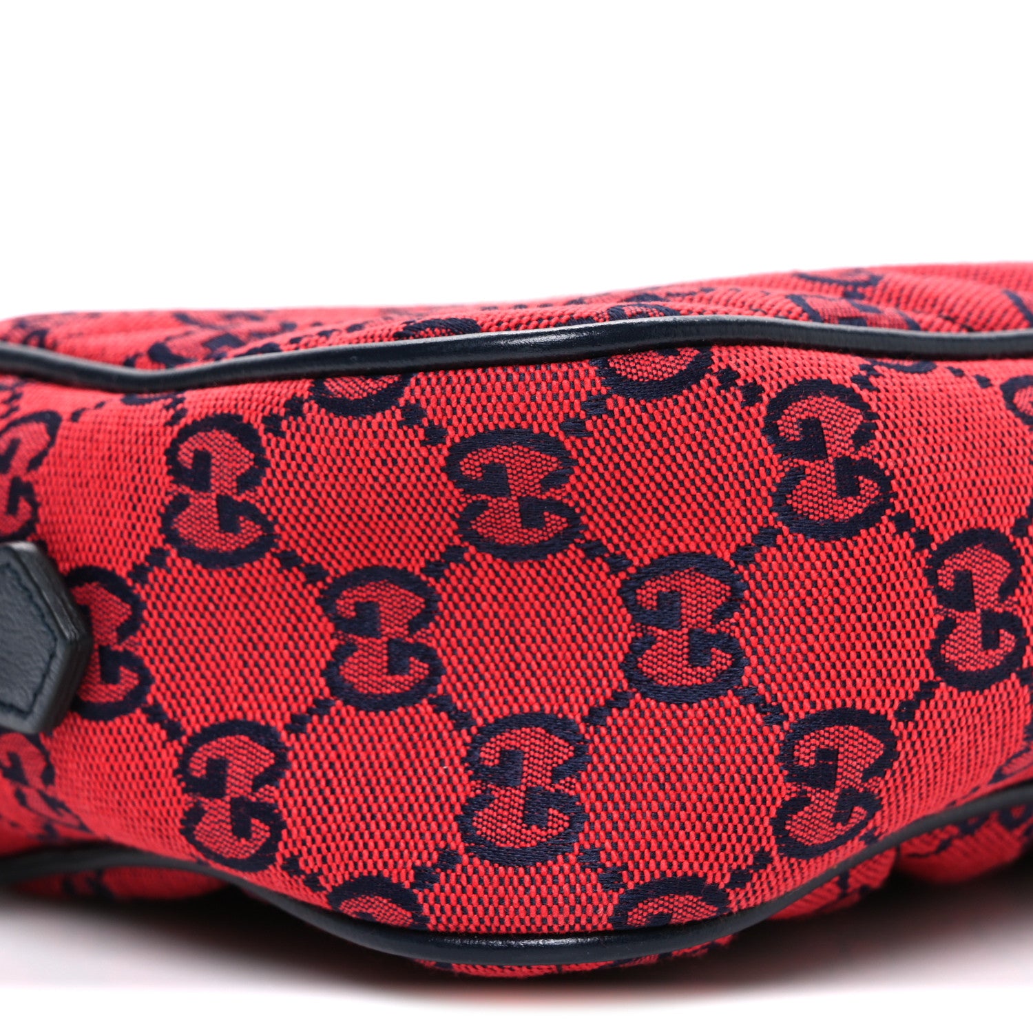 Gucci Monogram Multicolor Matelasse Diagonal Small GG Marmont Chain Shoulder Bag Red Blue 9 of 10