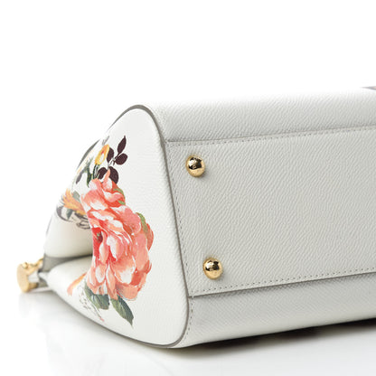 Dolce & Gabbana Dauphine Cat Print Medium Miss Sicily Satchel White Multicolor 6 of 12
