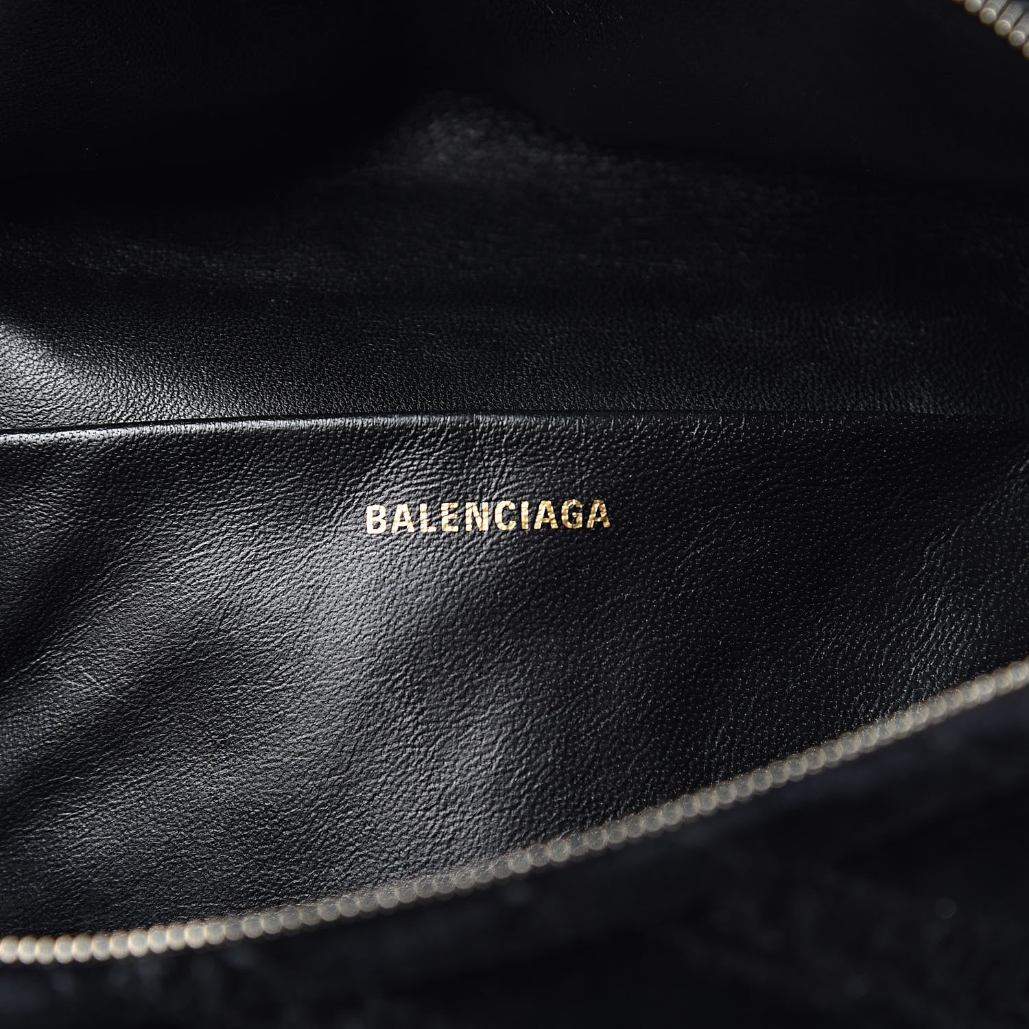 Balenciaga Crushed Velvet Diagonal Allover Logo Matelasse XS Souvenir Belt Bag Black 6 of 10
