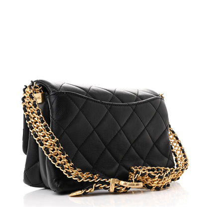 Chanel Calfskin Quilted Mini Chain Strap Flap Black 3 of 11