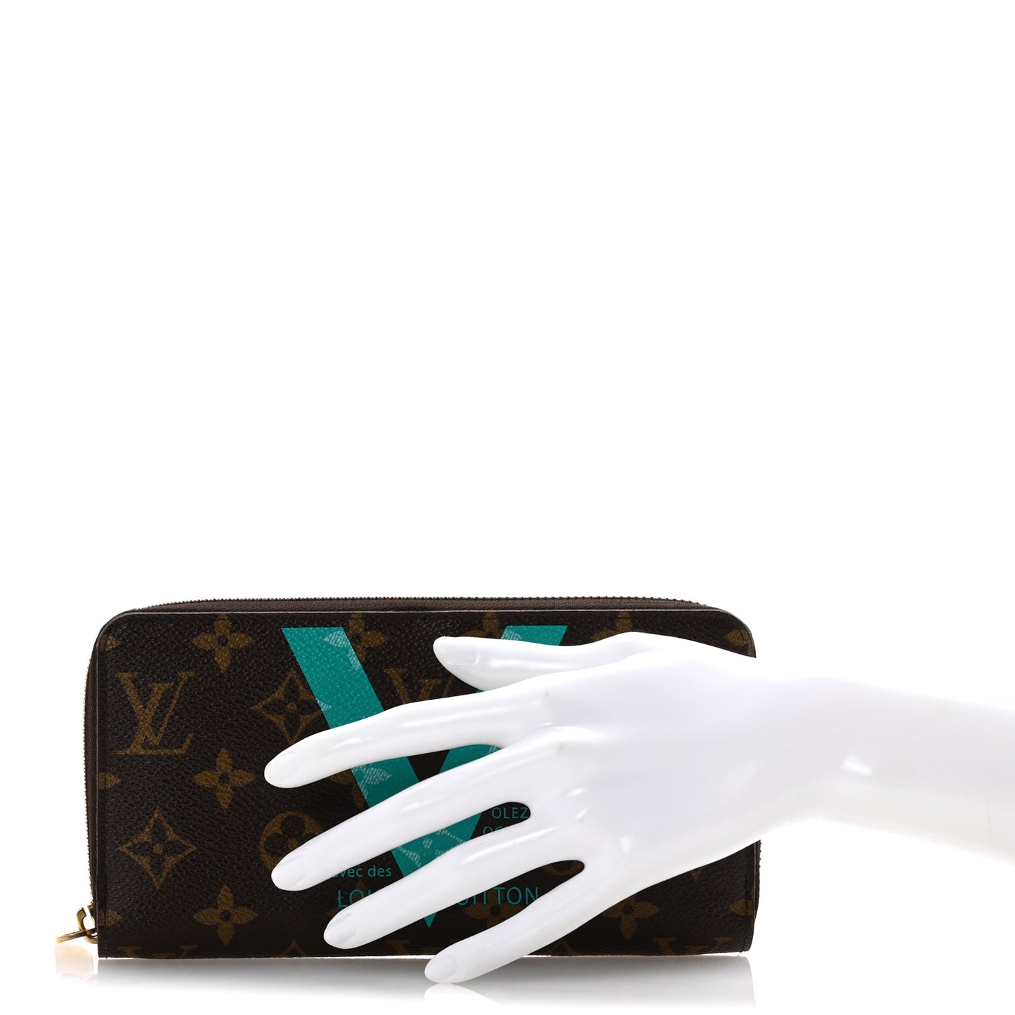 Monogram V Zippy Wallet Turquoise