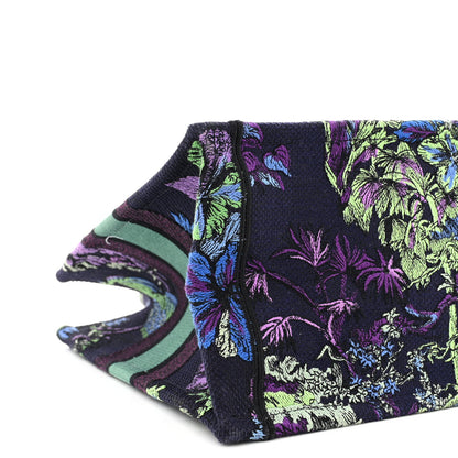 Christian Dior Canvas Embroidered Medium Toile de Jouy Voyage Book Tote Blue Multicolor 9 of 12