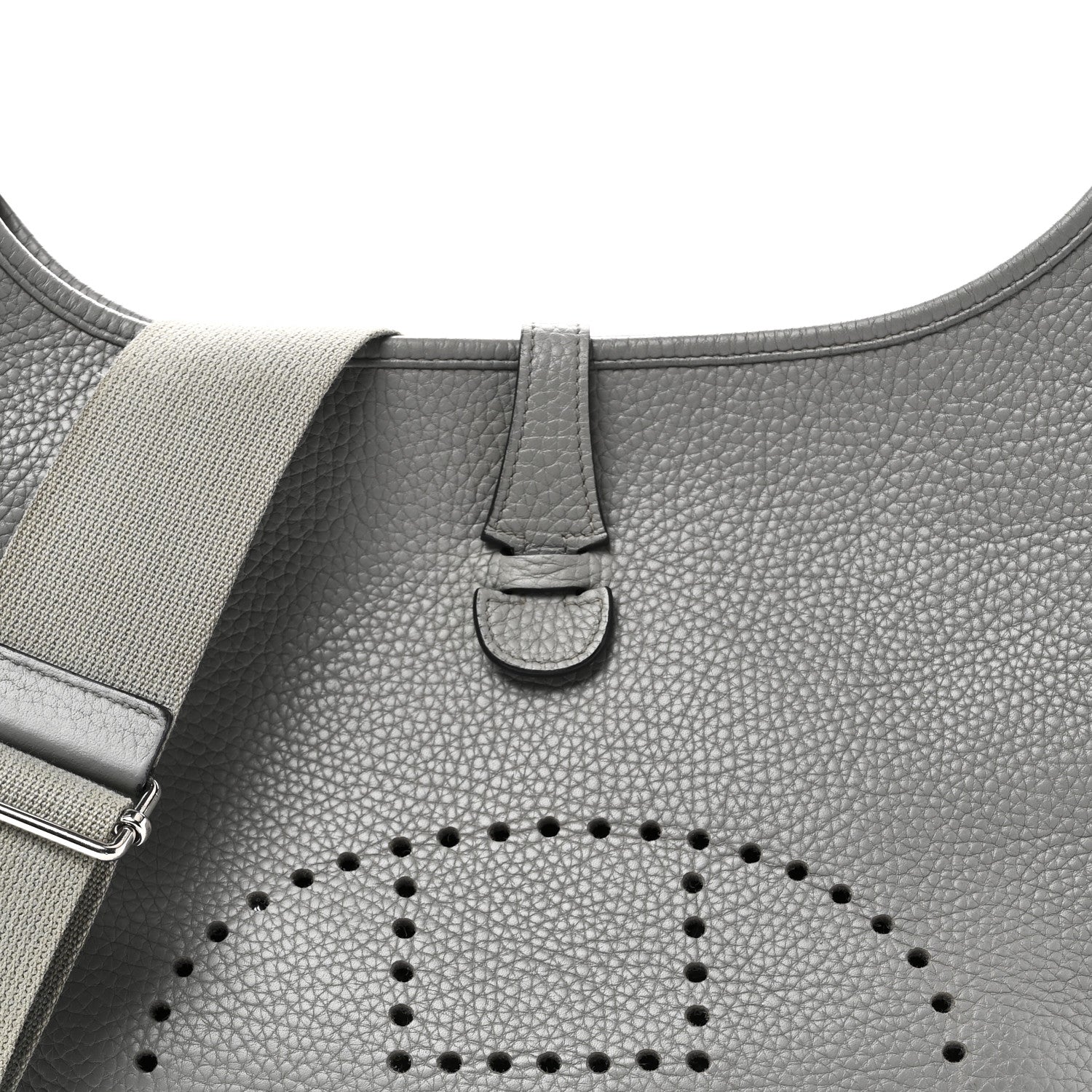 Hermes Taurillon Clemence Evelyne III PM Gris Mouette 8 of 11