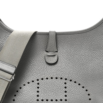 Hermes Taurillon Clemence Evelyne III PM Gris Mouette 8 of 11