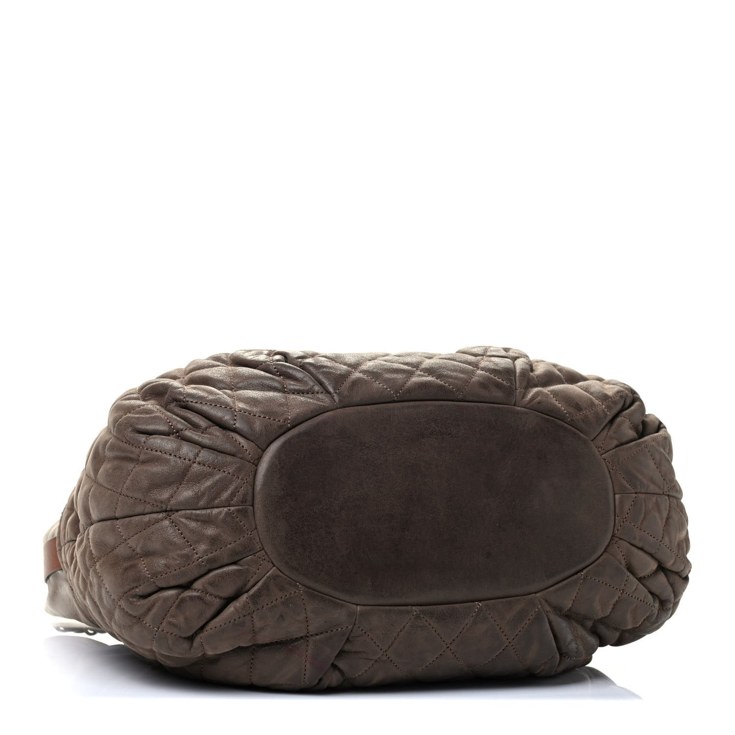 Iridescent Calfskin Quilted Small In The Mix Tote Khaki