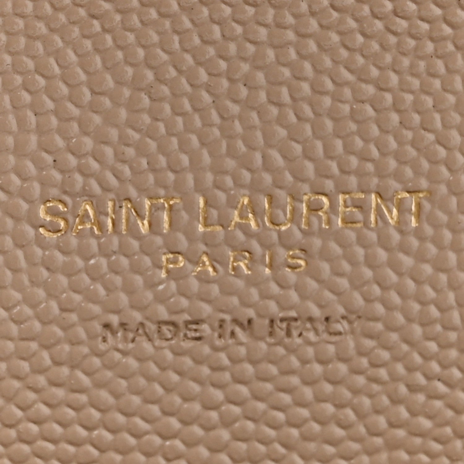 Saint Laurent Grain De Poudre Textured Mixed Matelasse Triquilt Monogram Clutch Dark Beige 6 of 7