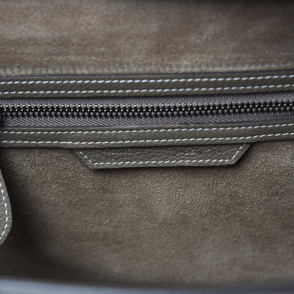 Celine Drummed Calfskin Micro Luggage Souris 7 of 11