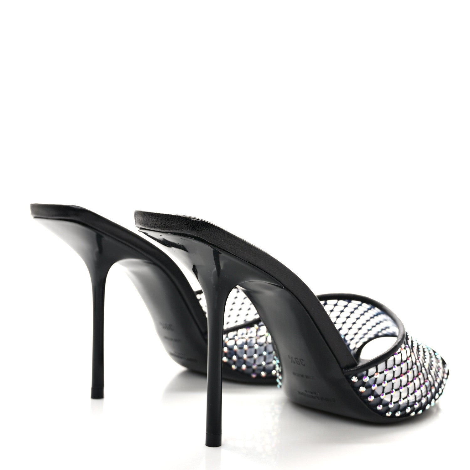 Saint Laurent Mesh Strass Giqua 95 Mule Sandals 39.5 Black 4 of 8